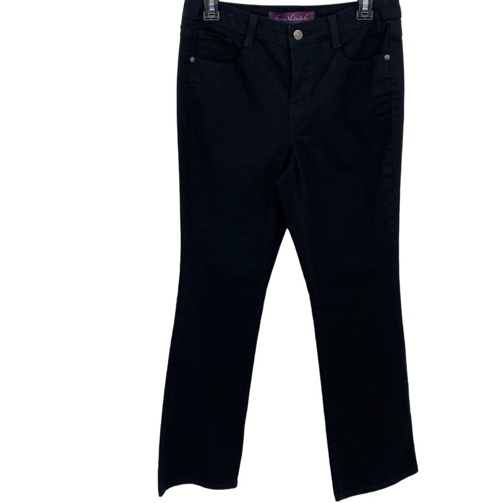 Gloria Vanderbilt Womens Black Stretch Jeans Size 6S 6 Short Classic 5 Pocket